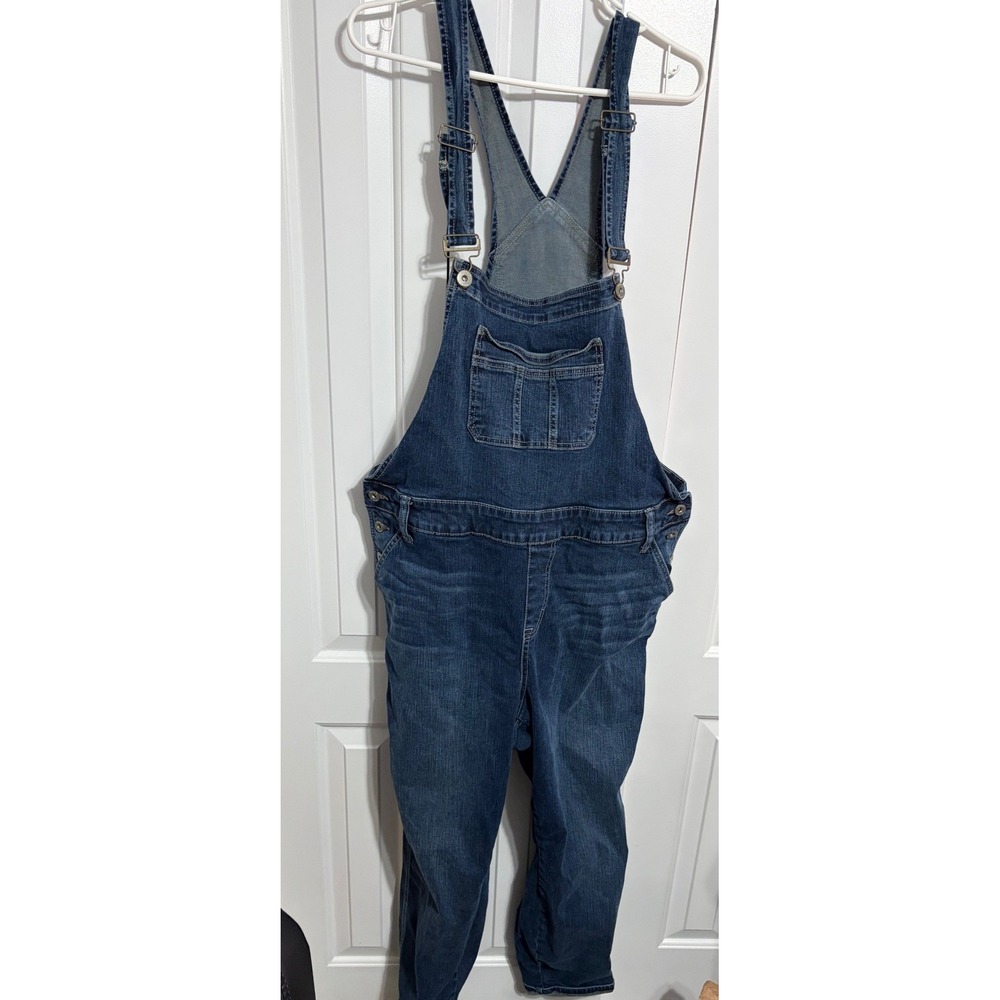 Torrid Denim Overalls Classic Medium Wash Adjustable Bib Dungarees Size 20 - Picture 3 of 11